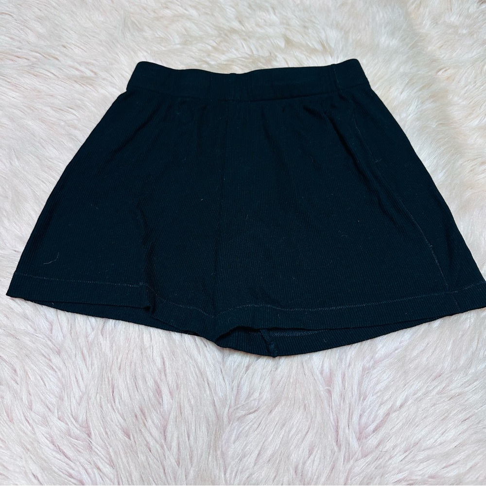 SKIMS Ribbed Black Athletic Women's Shorts